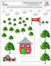 okul öncesi çizgi çalışmaları